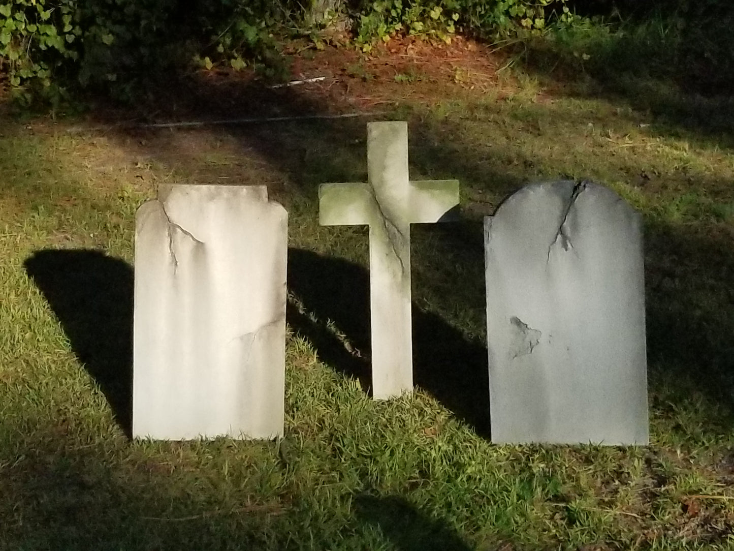 Set of 3 Blank Tombstones Authentic Handmade Halloween Tombstone Prop Cemetery Gravestone Halloween Decor Yard Art FREE SHIPPING - Halloween Trickery