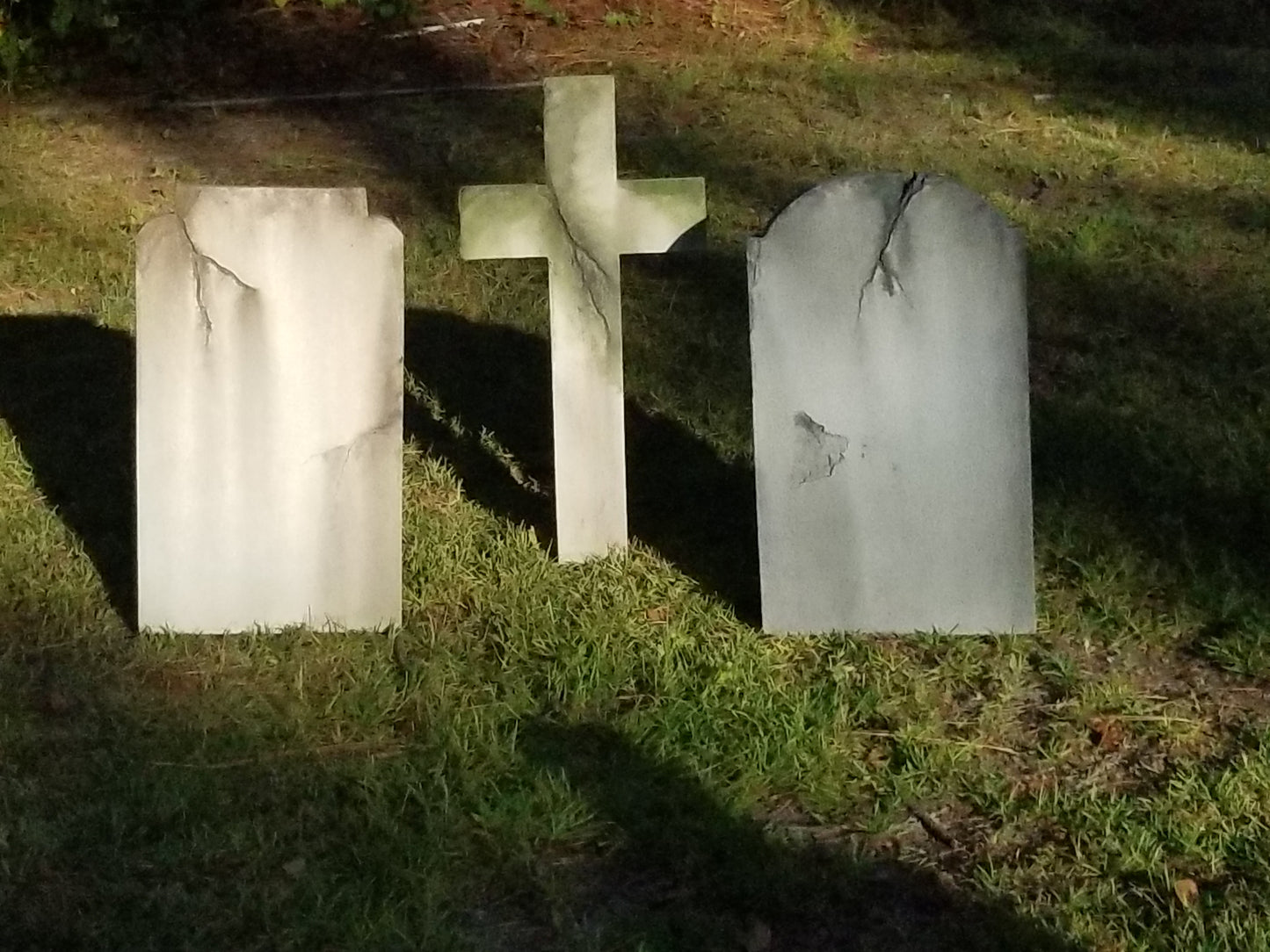 Set of 3 Blank Tombstones Authentic Handmade Halloween Tombstone Prop Cemetery Gravestone Halloween Decor Yard Art FREE SHIPPING - Halloween Trickery