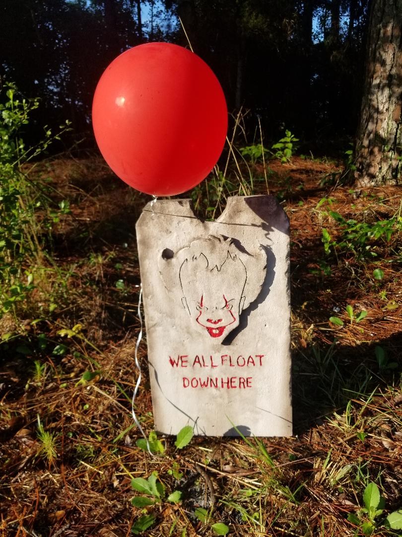 Pennywise Tombstone Authentic Handmade Halloween Tombstone Prop Halloween Decor Yard Art - Halloween Trickery