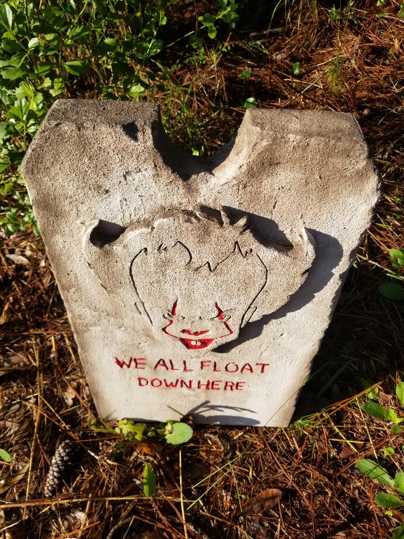 Pennywise Tombstone Authentic Handmade Halloween Tombstone Prop Halloween Decor Yard Art - Halloween Trickery