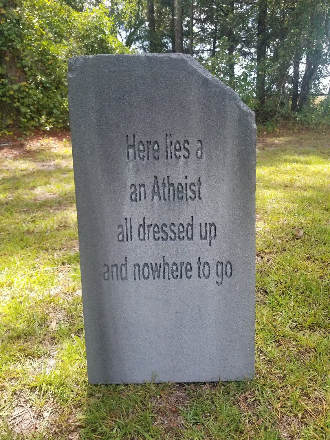 ATHEIST Authentic Handmade Halloween Tombstone Prop Halloween Decor Yard Art - Halloween Trickery