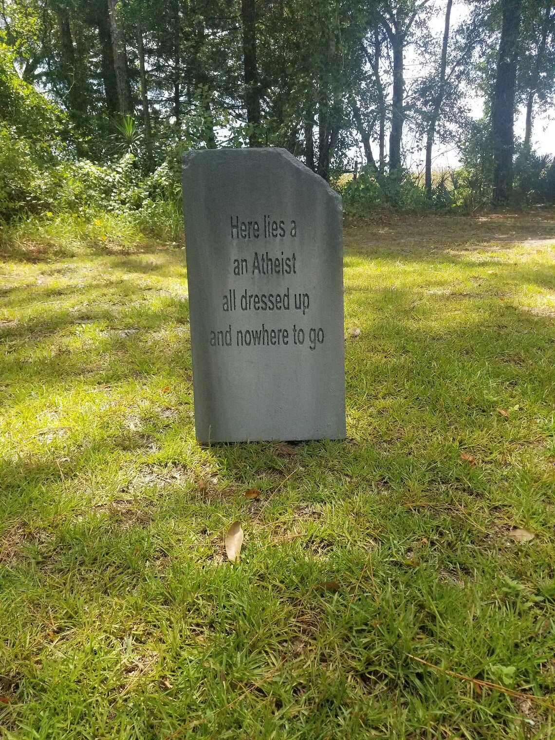 ATHEIST Authentic Handmade Halloween Tombstone Prop Halloween Decor Yard Art - Halloween Trickery