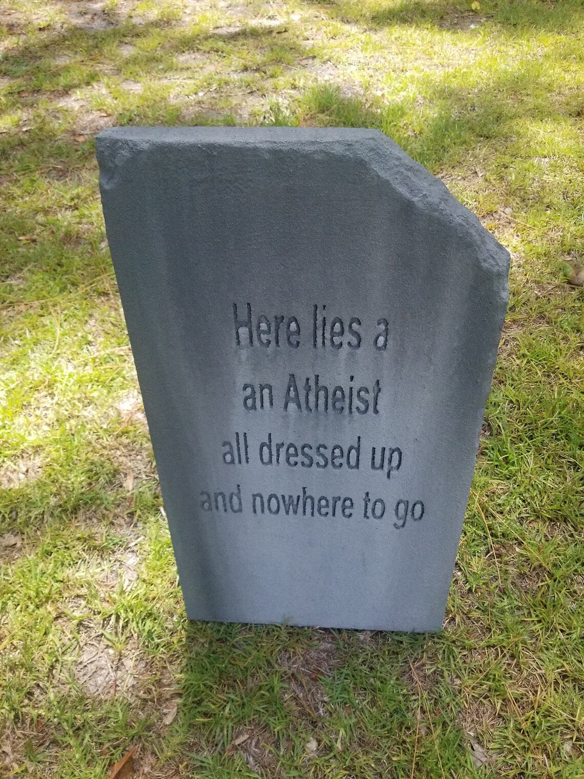 ATHEIST Authentic Handmade Halloween Tombstone Prop Halloween Decor Yard Art - Halloween Trickery