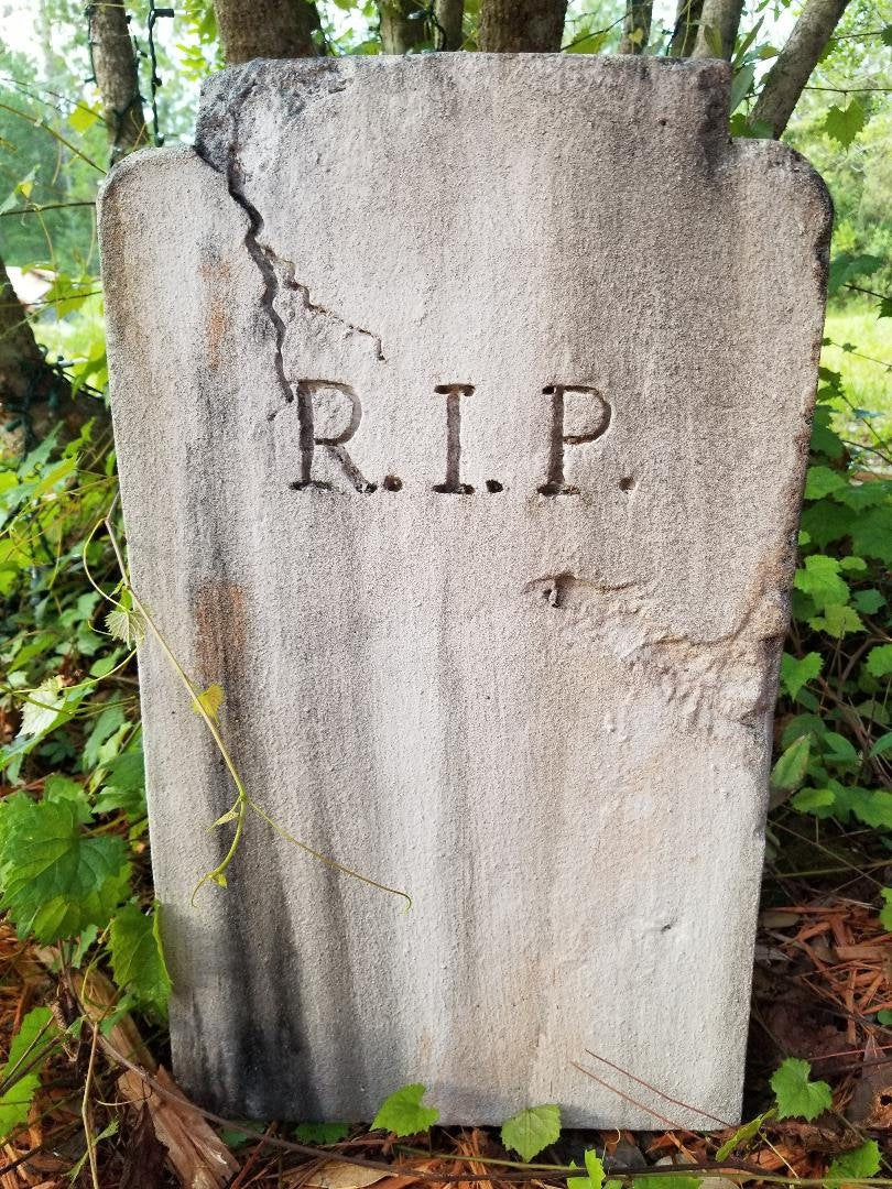 R.I.P. PERSONALIZED Authentic Handmade Halloween Tombstone Prop Cemetery Gravestone Halloween Decor Yard Art FREE SHIPPING - Halloween Trickery