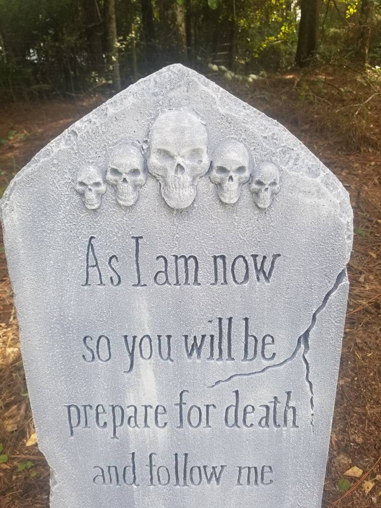 As I Am Now Tombstone Authentic Handmade Halloween Tombstone Prop Halloween Decor Yard Art - Halloween Trickery
