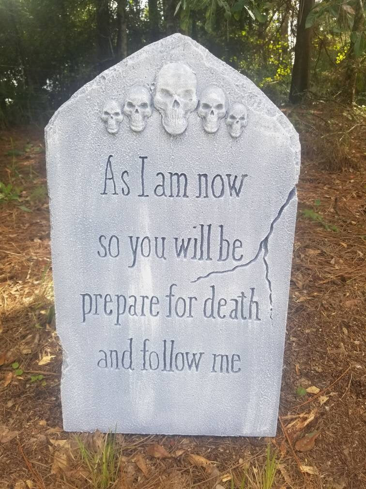 As I Am Now Tombstone Authentic Handmade Halloween Tombstone Prop Halloween Decor Yard Art - Halloween Trickery