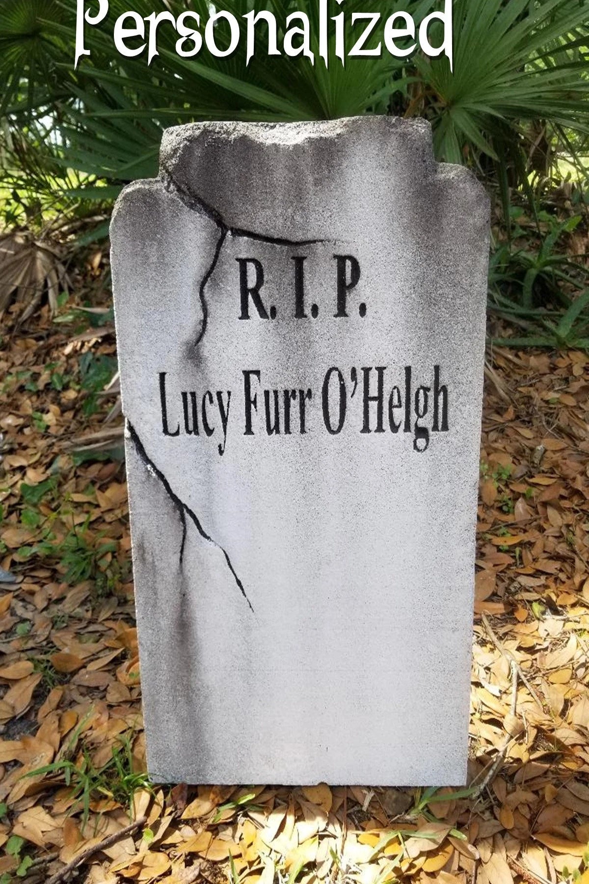 R.I.P. PERSONALIZED Authentic Handmade Halloween Tombstone Prop Cemetery Gravestone Halloween Decor Yard Art FREE SHIPPING - Halloween Trickery