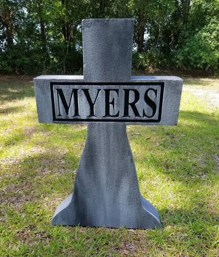 LARGE Michael Myers Tombstone Authentic Handmade Halloween Tombstone Prop Halloween Decor Yard Art - Halloween Trickery