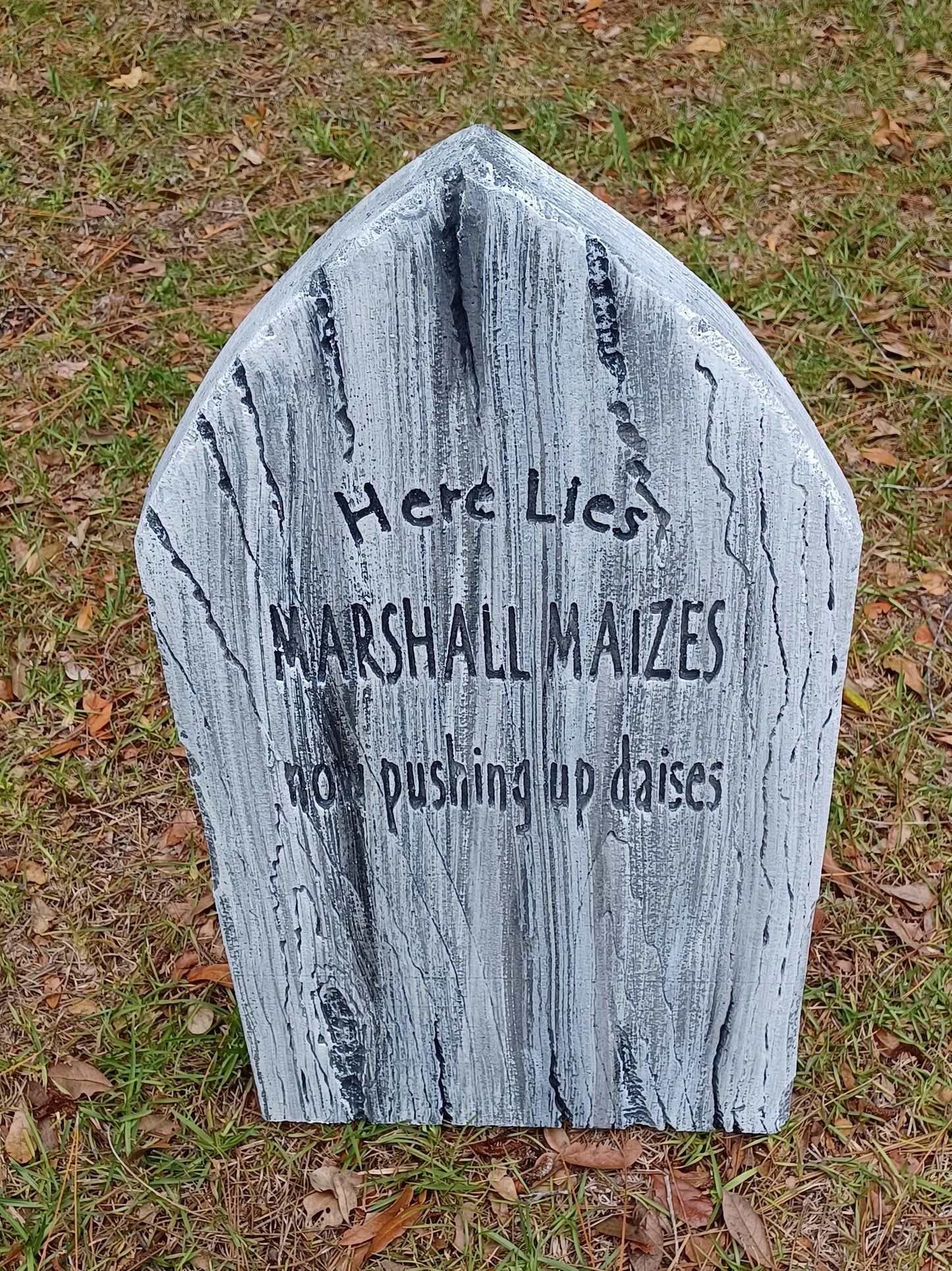Marshall Maizes Wooden Authentic Handmade Halloween Tombstone Prop Halloween Decor Yard Art - Halloween Trickery