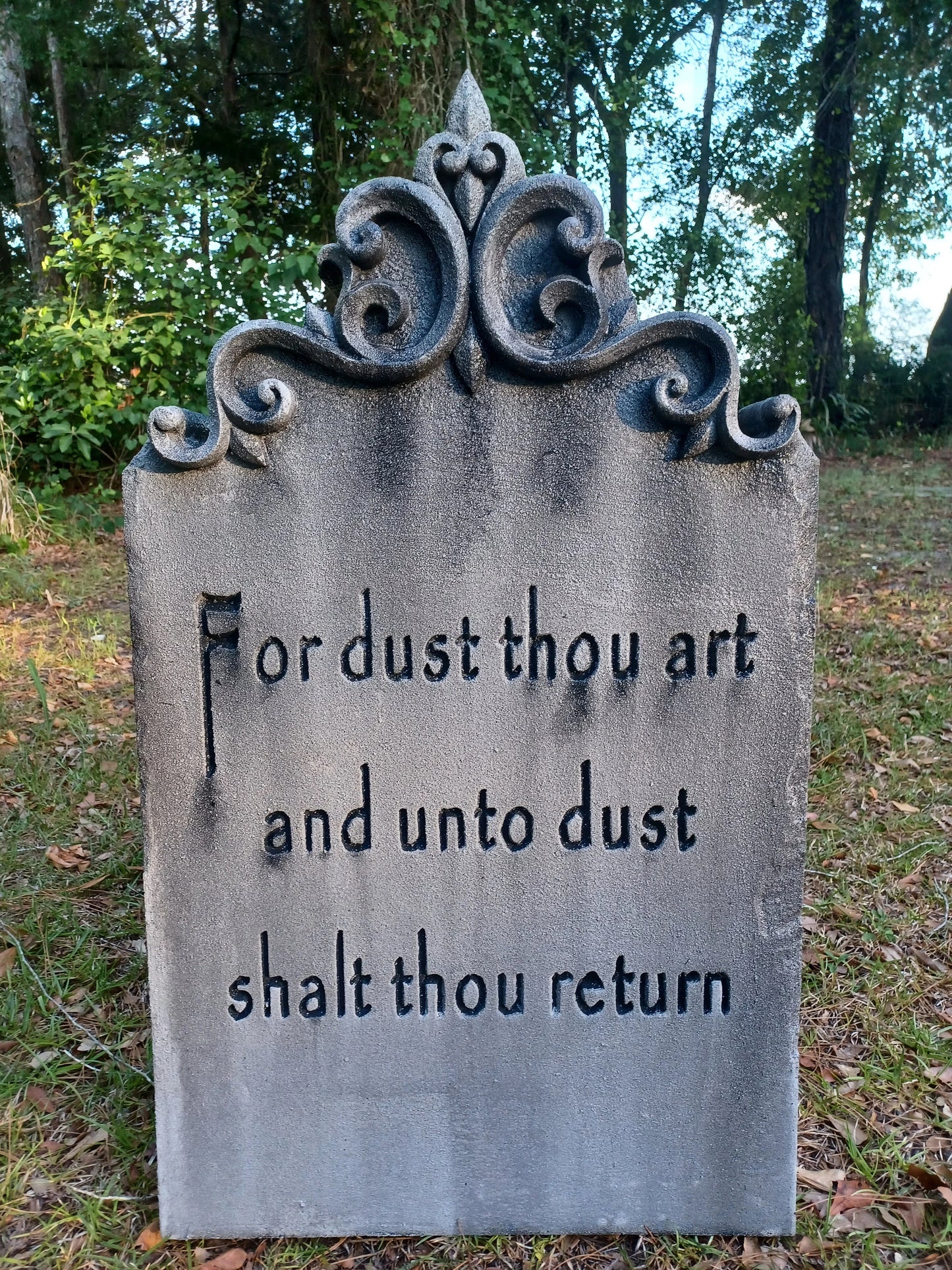 LARGE For Dust Thou Art 2 Versions Available Authentic Handmade Halloween Tombstone Prop Gravestone Halloween Decor Yard Art FREE SHIPPING - Halloween Trickery