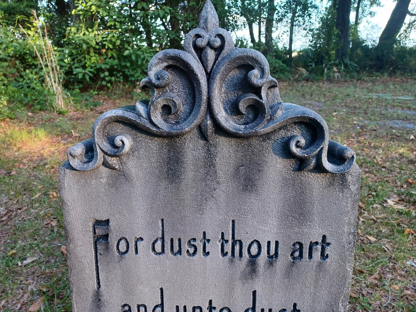 LARGE For Dust Thou Art 2 Versions Available Authentic Handmade Halloween Tombstone Prop Gravestone Halloween Decor Yard Art FREE SHIPPING - Halloween Trickery