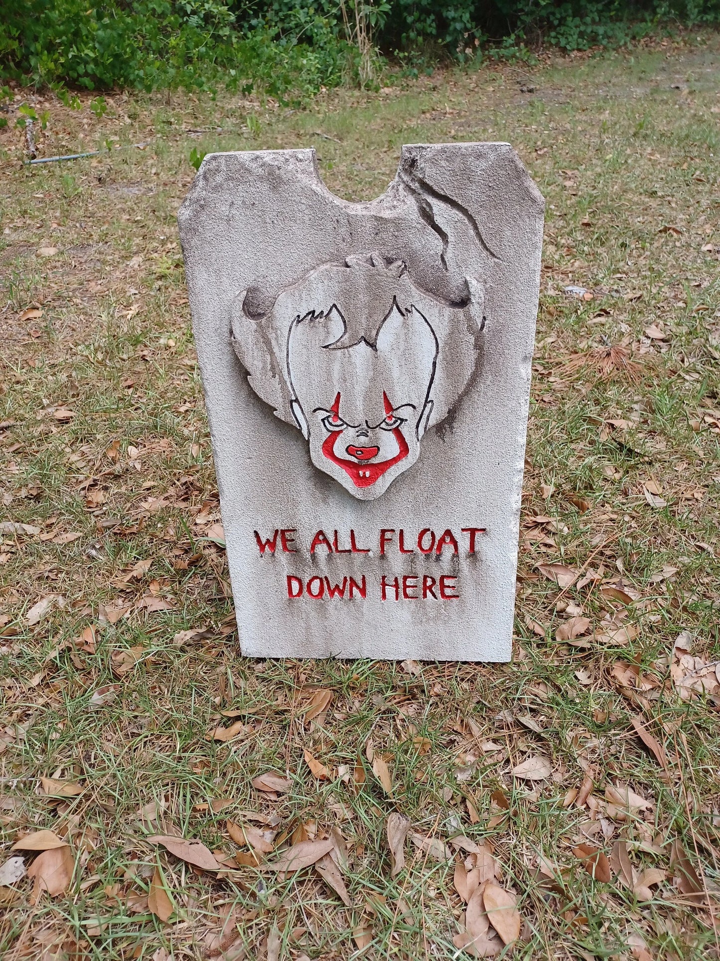 Pennywise Tombstone Authentic Handmade Halloween Tombstone Prop Halloween Decor Yard Art - Halloween Trickery