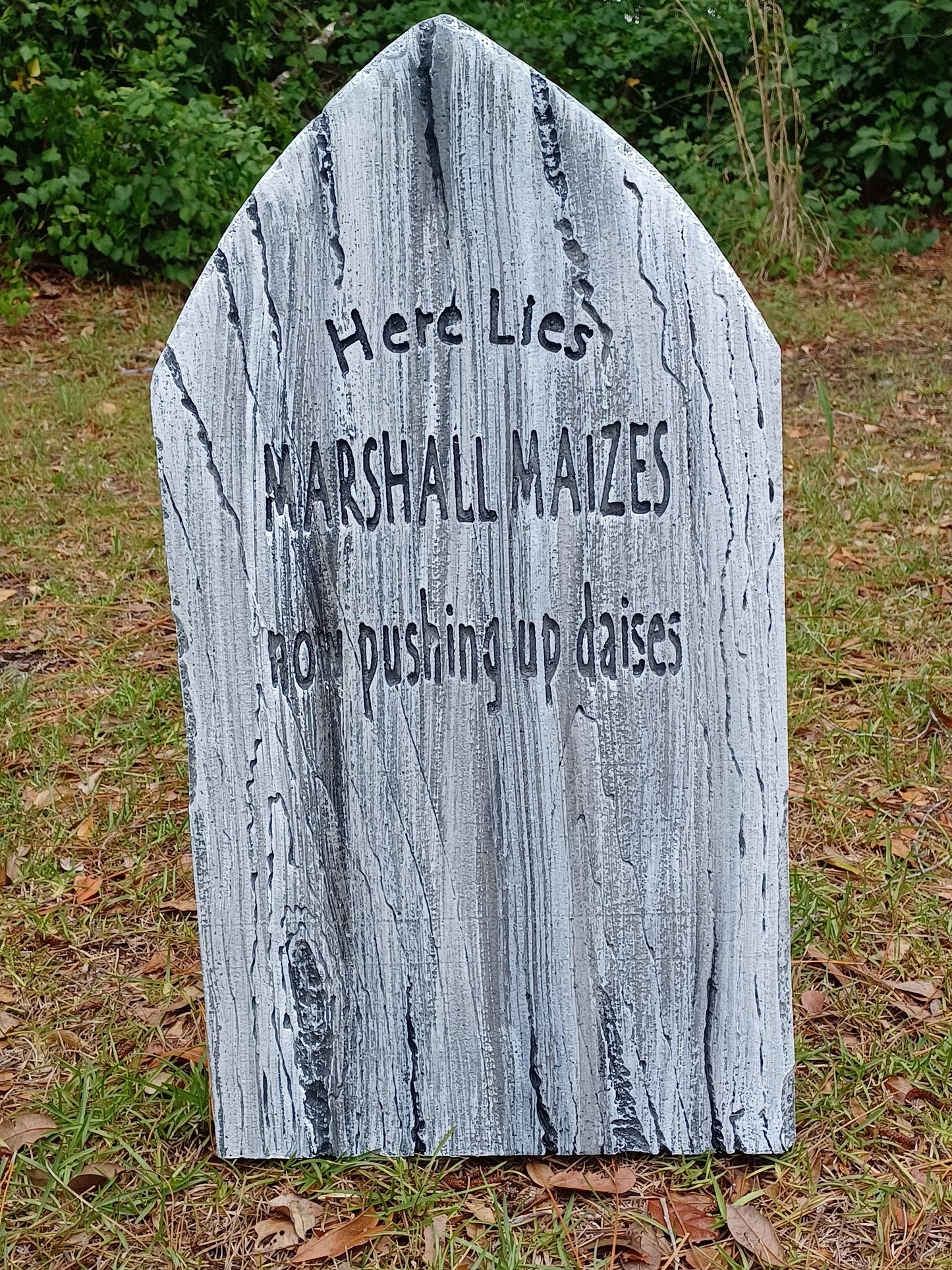 Marshall Maizes Wooden Authentic Handmade Halloween Tombstone Prop Halloween Decor Yard Art - Halloween Trickery