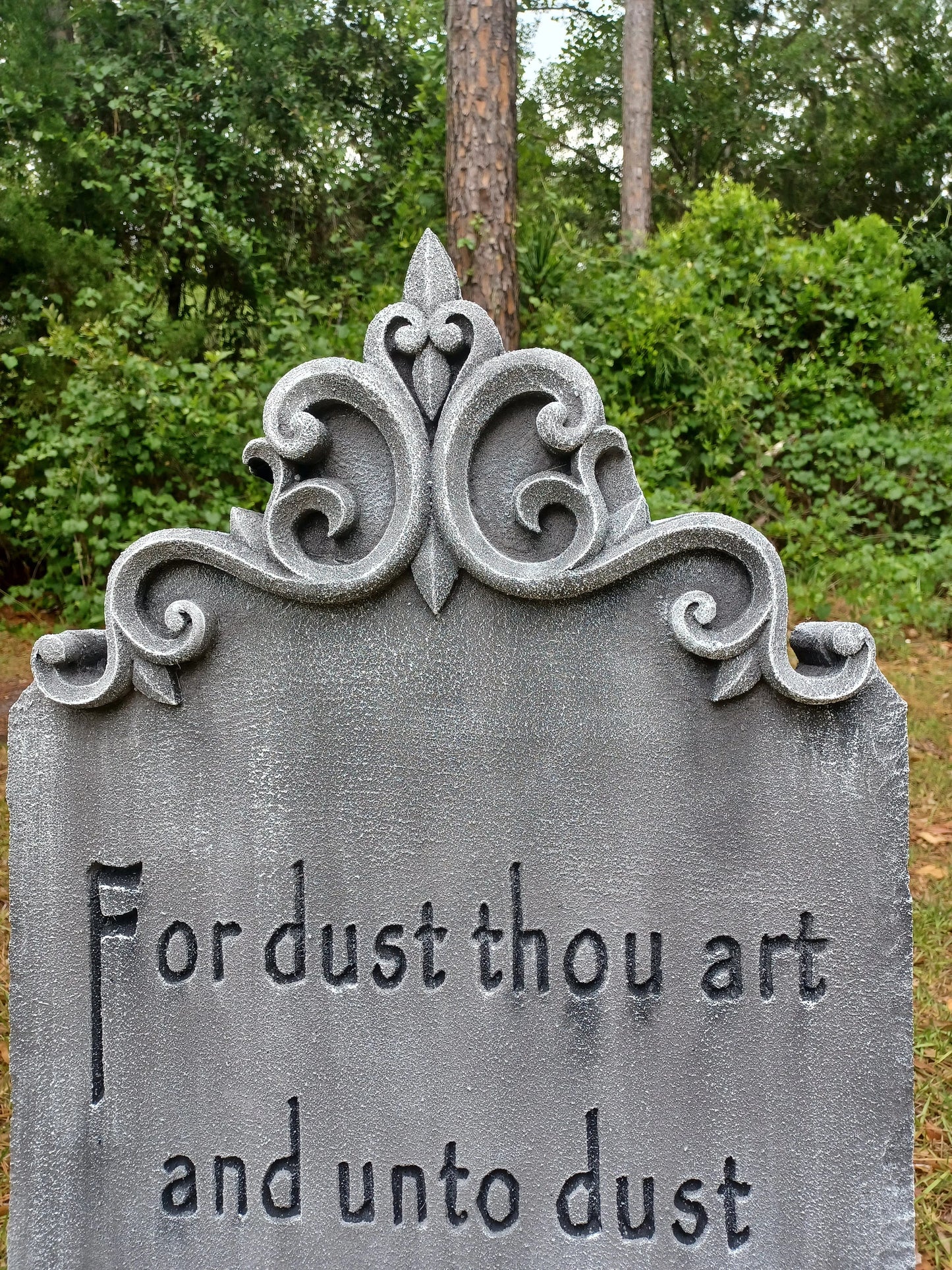 LARGE For Dust Thou Art 2 Versions Available Authentic Handmade Halloween Tombstone Prop Gravestone Halloween Decor Yard Art FREE SHIPPING - Halloween Trickery