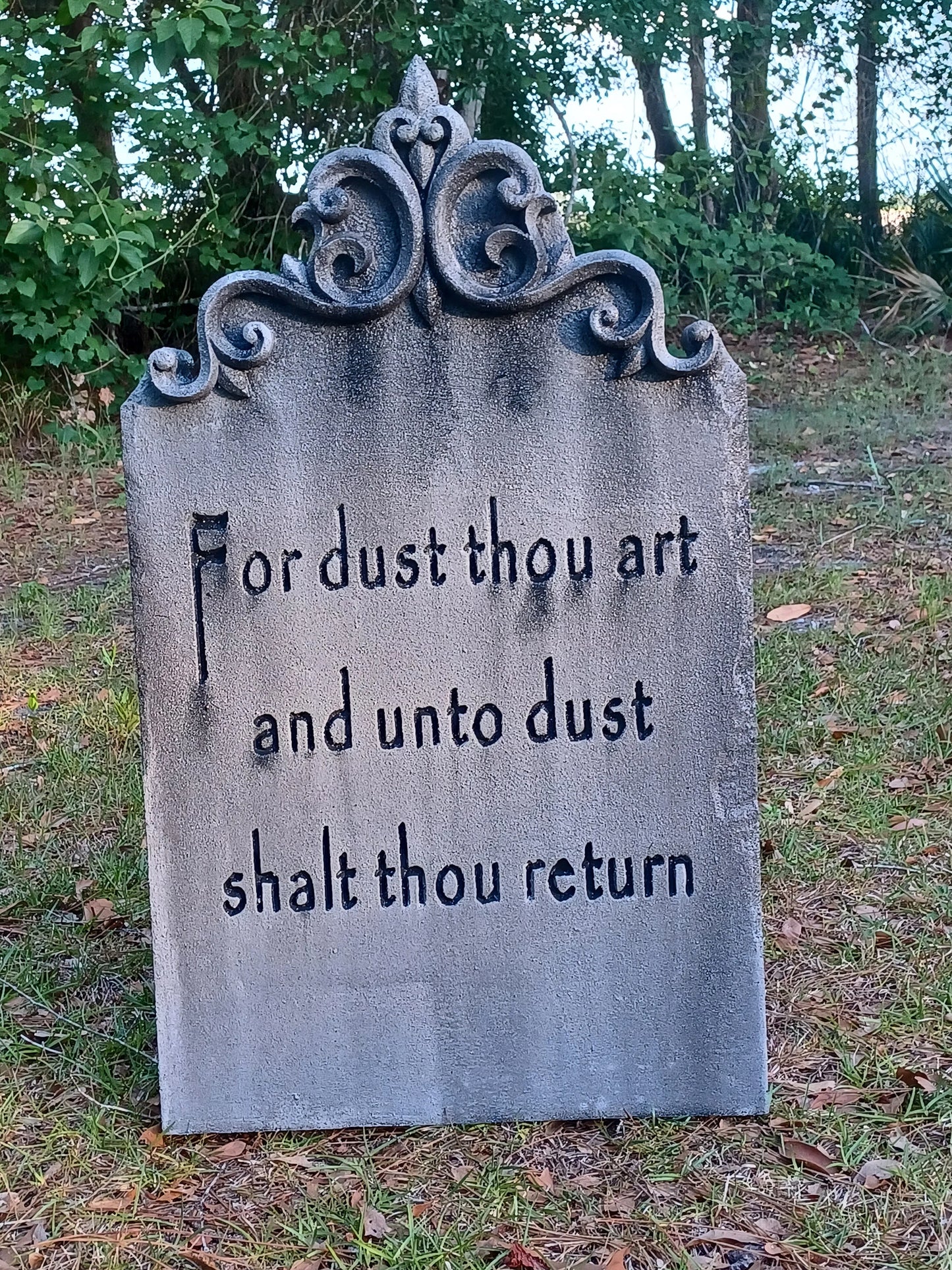 LARGE For Dust Thou Art 2 Versions Available Authentic Handmade Halloween Tombstone Prop Gravestone Halloween Decor Yard Art FREE SHIPPING - Halloween Trickery