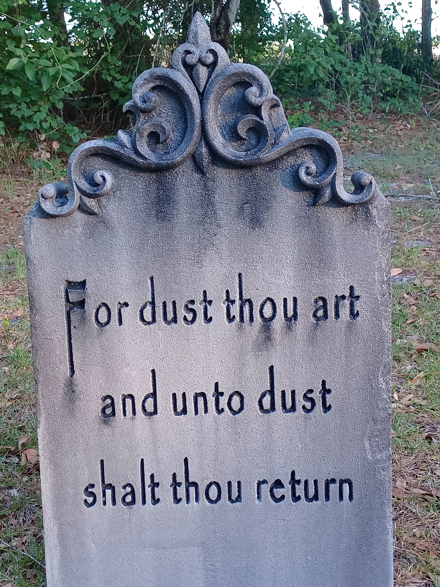 LARGE For Dust Thou Art 2 Versions Available Authentic Handmade Halloween Tombstone Prop Gravestone Halloween Decor Yard Art FREE SHIPPING - Halloween Trickery