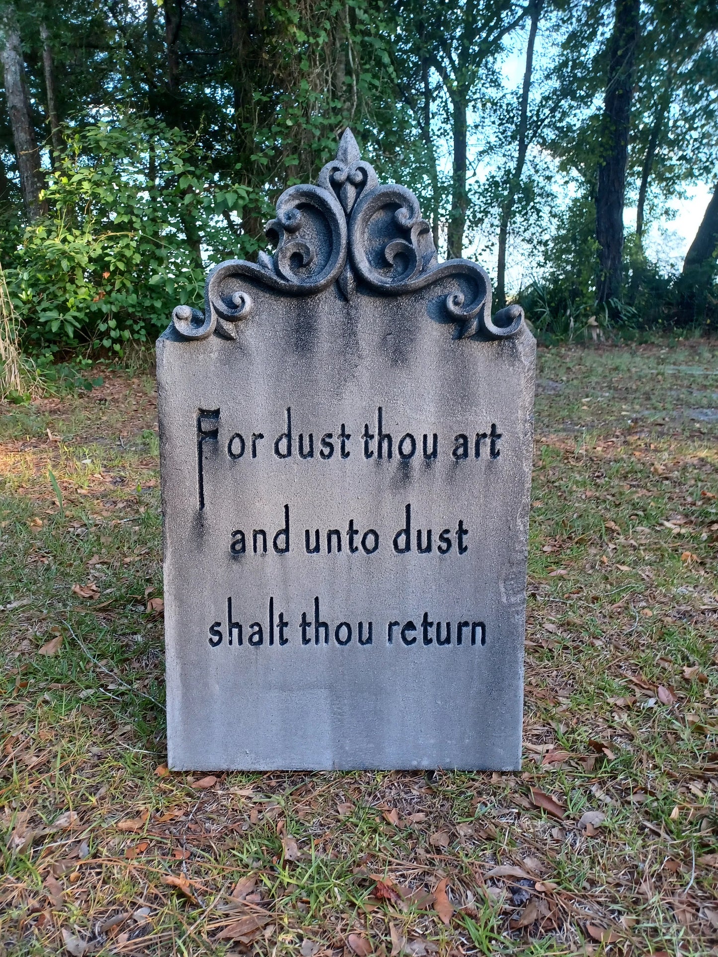 LARGE For Dust Thou Art 2 Versions Available Authentic Handmade Halloween Tombstone Prop Gravestone Halloween Decor Yard Art FREE SHIPPING - Halloween Trickery