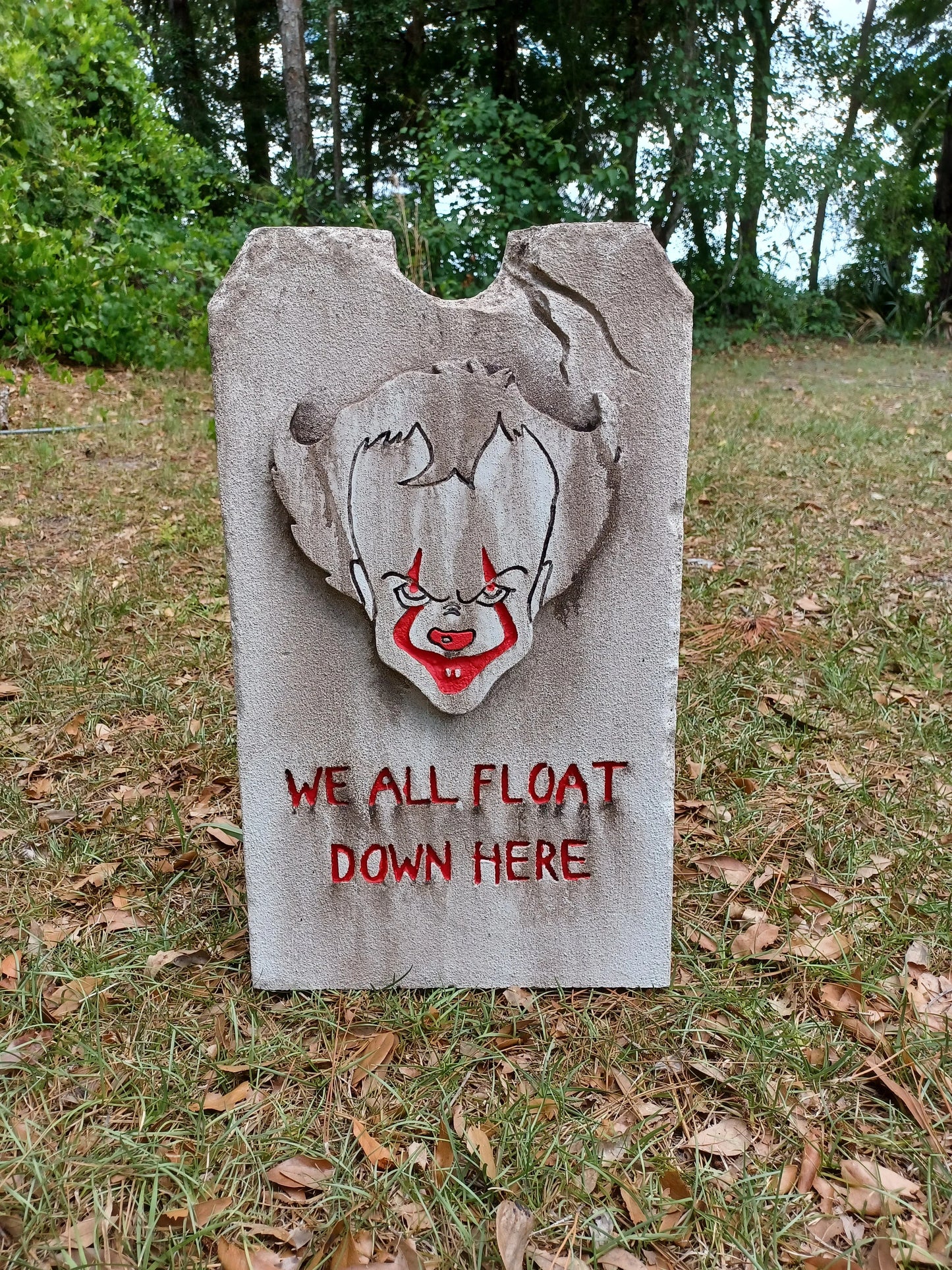 Pennywise Tombstone Authentic Handmade Halloween Tombstone Prop Halloween Decor Yard Art - Halloween Trickery