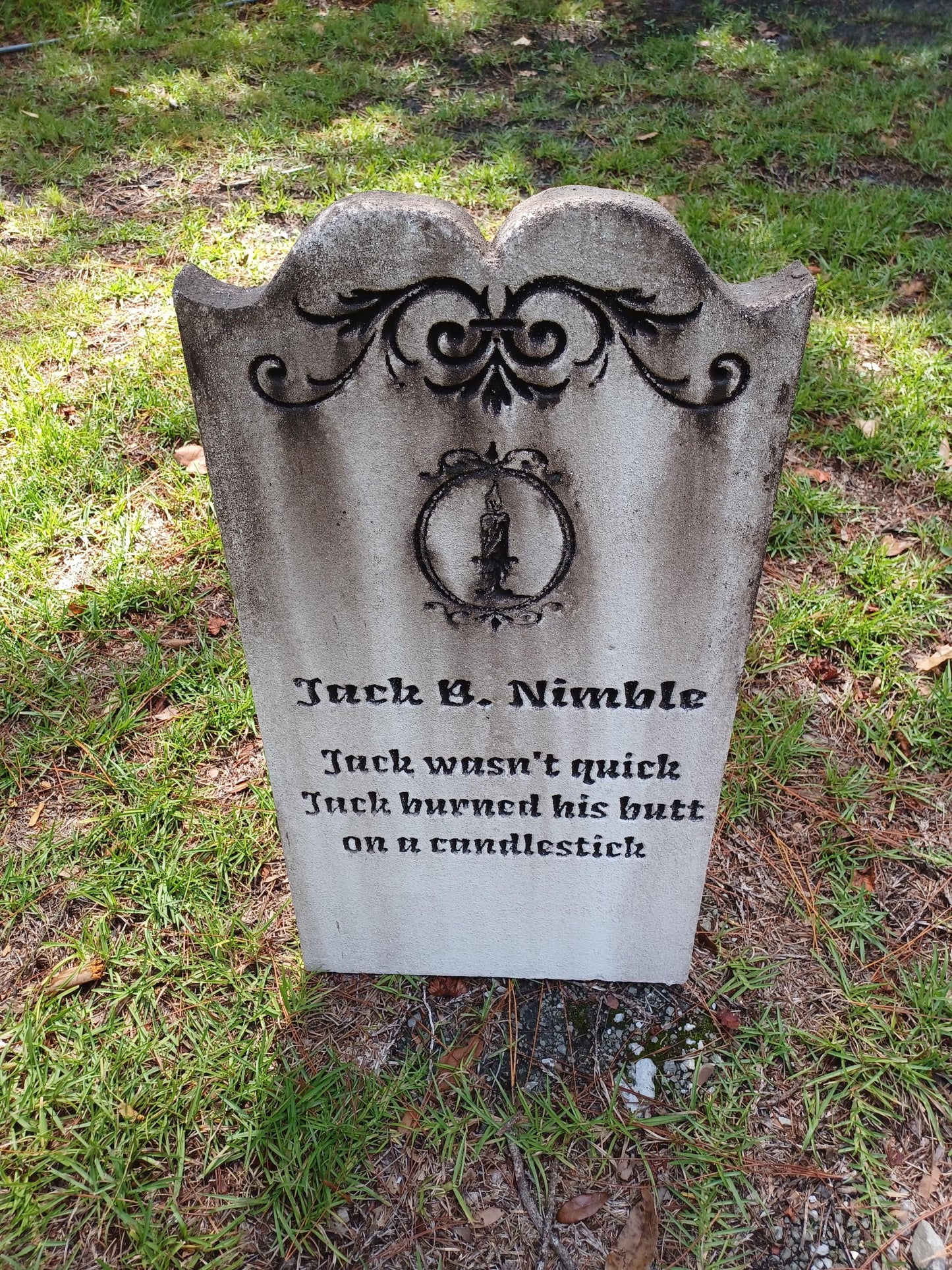 Jack B. Nimble Tombstone Halloween Tombstone Halloween Prop Halloween Outdoor Decor Cemetery Tombstone Halloween Outdoor Decor - Halloween Trickery