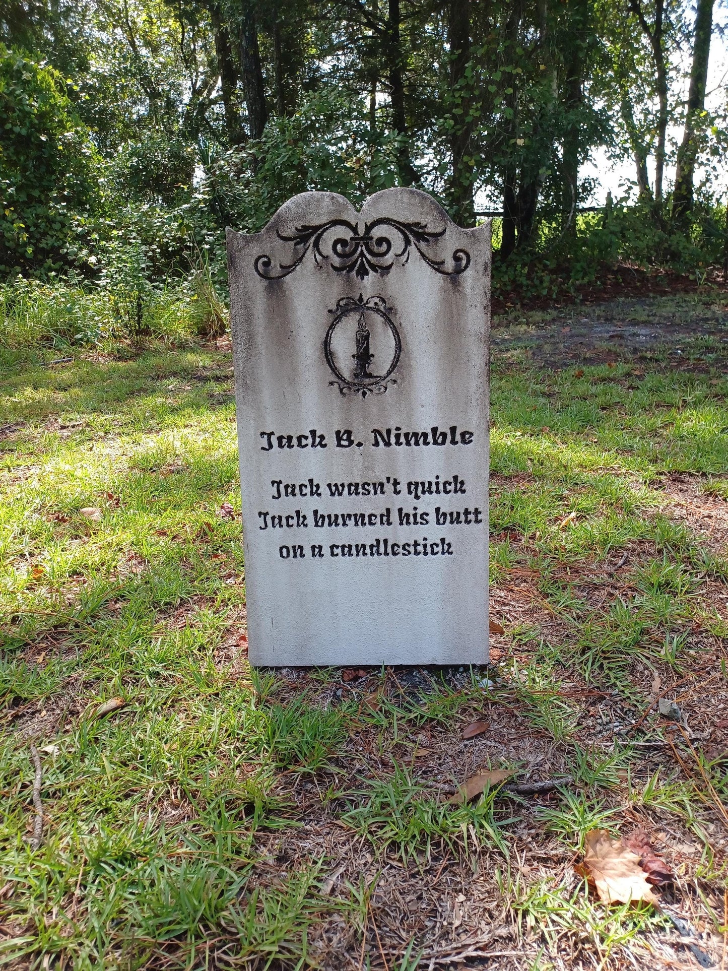 Jack B. Nimble Tombstone Halloween Tombstone Halloween Prop Halloween Outdoor Decor Cemetery Tombstone Halloween Outdoor Decor - Halloween Trickery