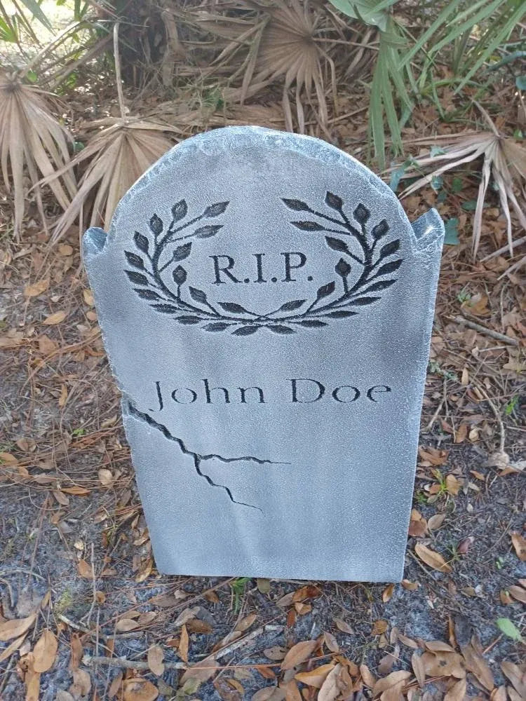 John Doe Tombstone Authentic Handmade Halloween Tombstone Prop Halloween Decor Yard Art - Halloween Trickery