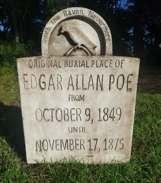 EDGAR ALLAN POE Tombstone - Halloween Trickery