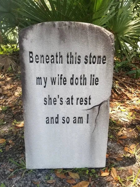 Beneath Authentic Handmade Halloween Tombstone Prop Halloween Decor Yard Art Halloween Prop Cemetery Gravestone Engraved Outdoor - Halloween Trickery