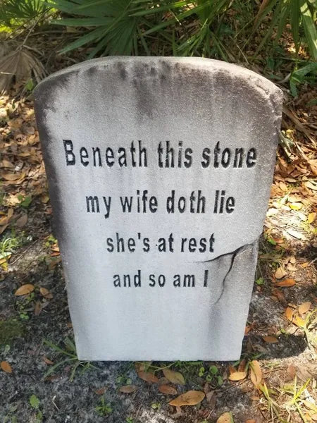 Beneath Authentic Handmade Halloween Tombstone Prop Halloween Decor Yard Art Halloween Prop Cemetery Gravestone Engraved Outdoor - Halloween Trickery