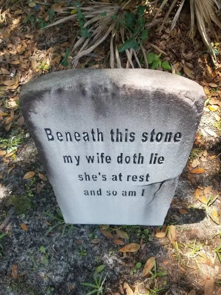 Beneath Authentic Handmade Halloween Tombstone Prop Halloween Decor Yard Art Halloween Prop Cemetery Gravestone Engraved Outdoor - Halloween Trickery