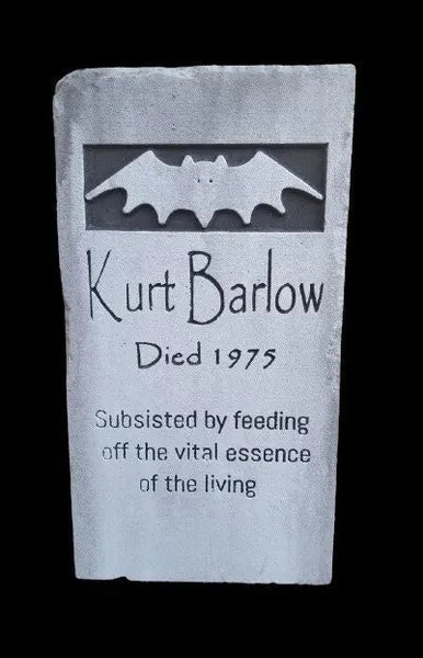 Kurt Barlow (Salem's Lot) Authentic Handmade Halloween Tombstone Prop Halloween Decor Yard Art LARGE Tombstone - Halloween Trickery