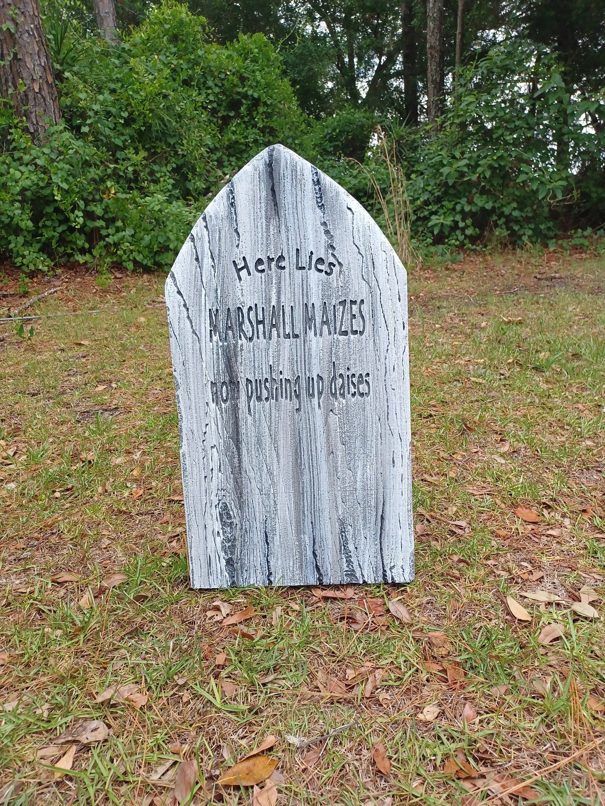Marshall Maizes Wooden Authentic Handmade Halloween Tombstone Prop Halloween Decor Yard Art - Halloween Trickery