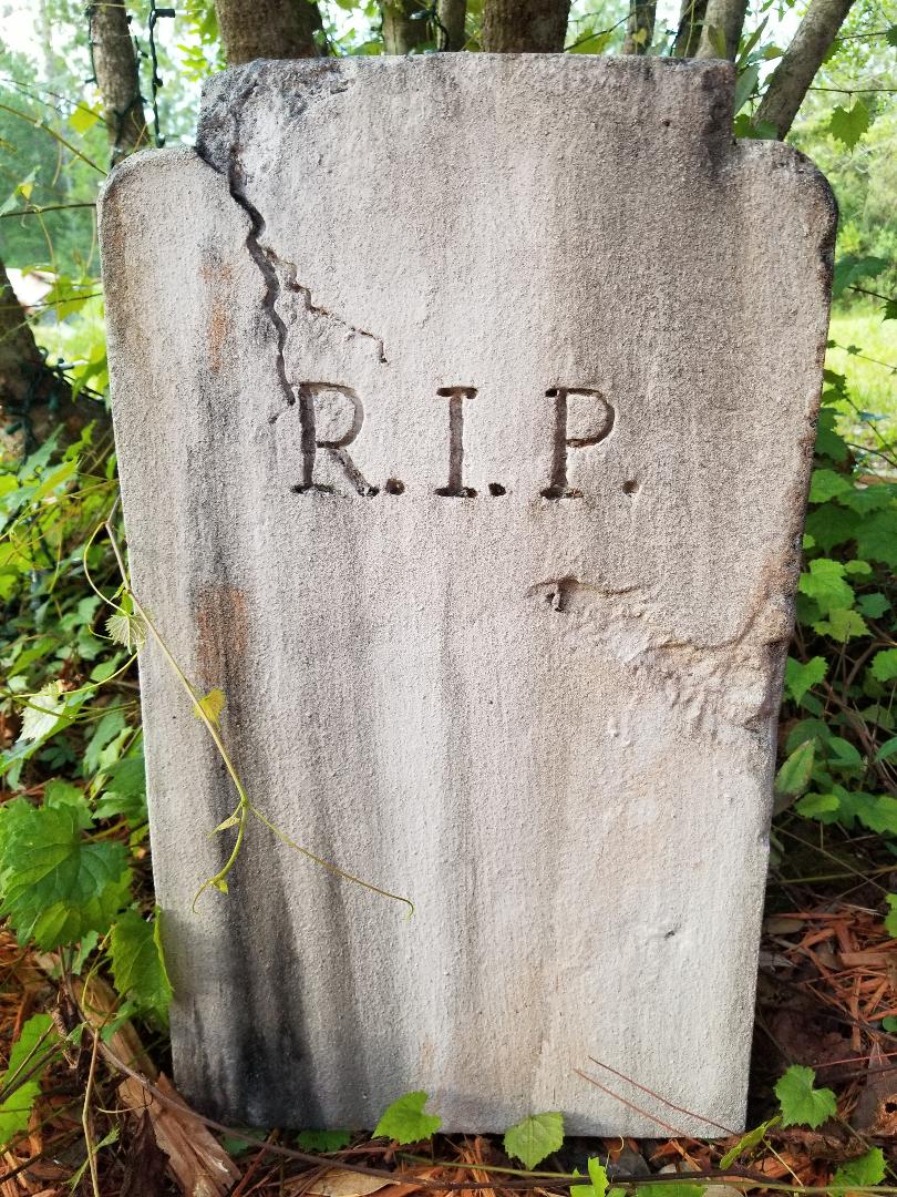 R.I.P. TOMBSTONE Authentic Handmade Halloween Tombstone Prop Cemetery Gravestone Halloween Decor Yard Art FREE SHIPPING - Halloween Trickery