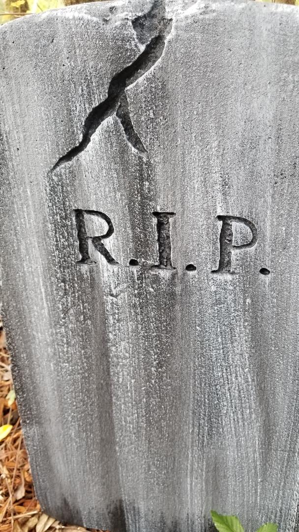R.I.P. Halloween Tombstone GRAY PERSONALIZED Graveyard Gravestone Halloween Prop Halloween Decor Yard Art Halloween Trickery - Halloween Trickery