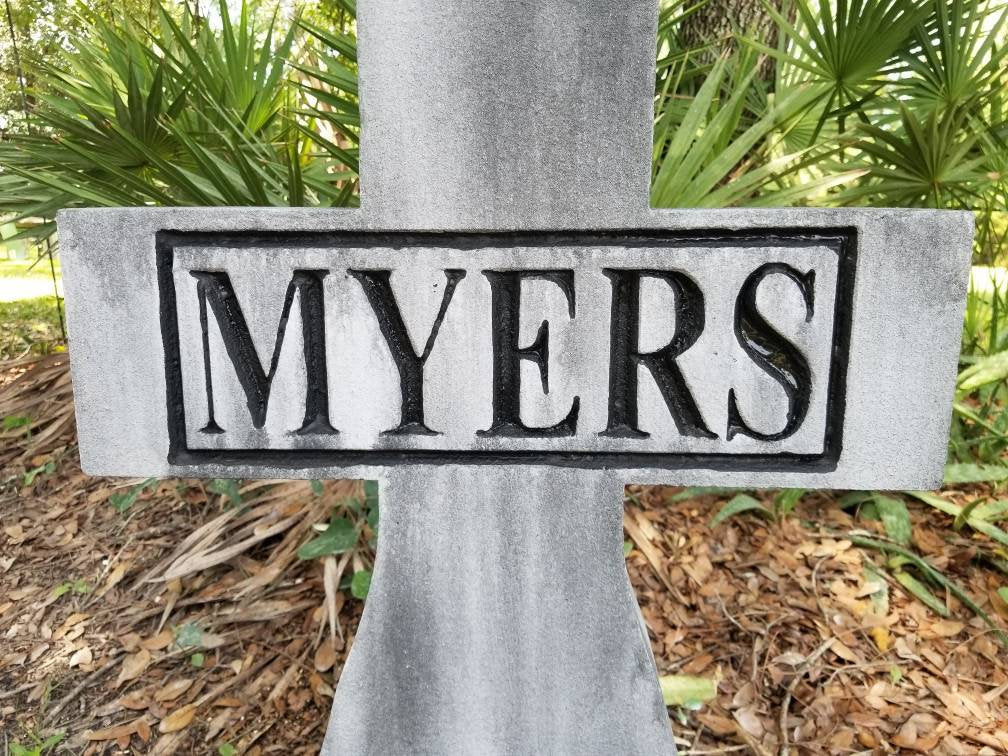 LARGE Michael Myers Tombstone Authentic Handmade Halloween Tombstone Prop Halloween Decor Yard Art - Halloween Trickery