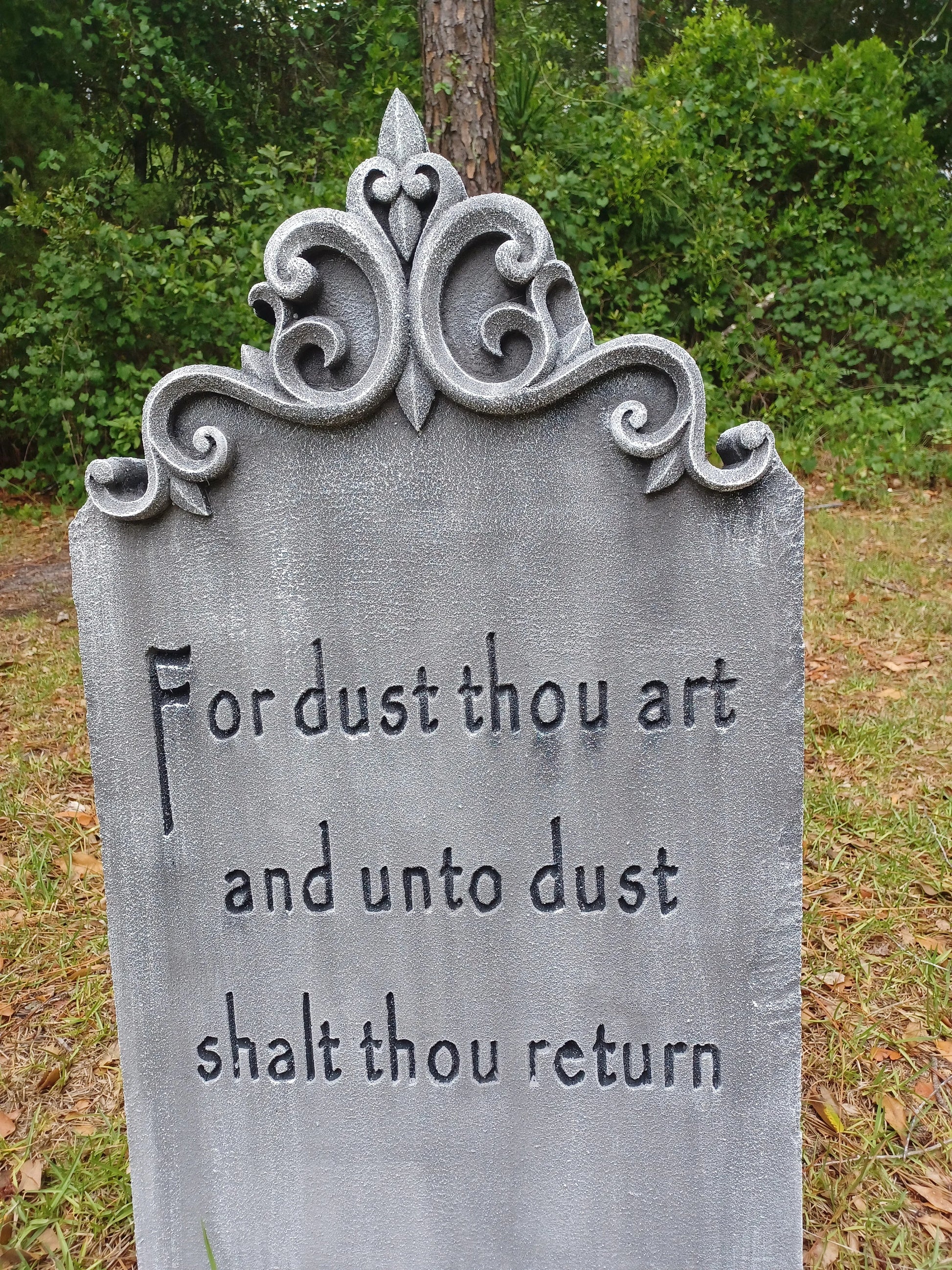 LARGE For Dust Thou Art 2 Versions Available Authentic Handmade Halloween Tombstone Prop Gravestone Halloween Decor Yard Art FREE SHIPPING - Halloween Trickery