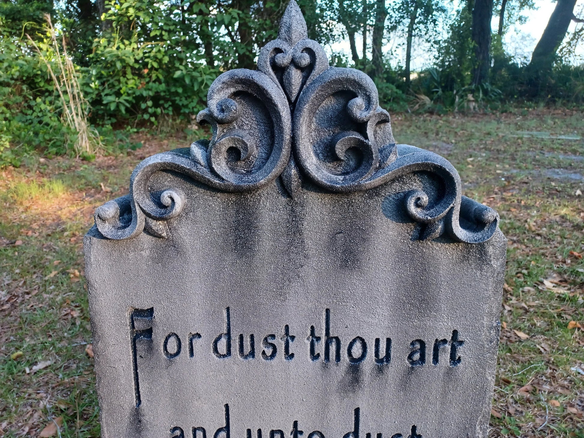 LARGE For Dust Thou Art 2 Versions Available Authentic Handmade Halloween Tombstone Prop Gravestone Halloween Decor Yard Art FREE SHIPPING - Halloween Trickery