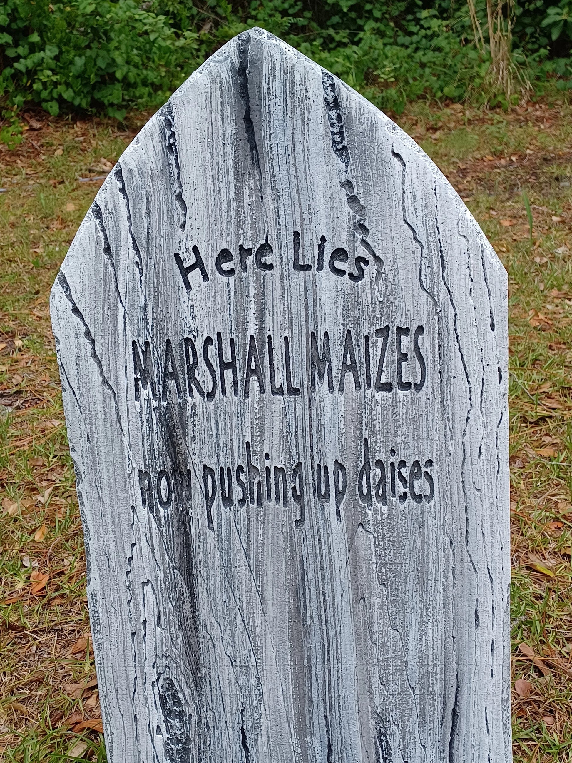 Marshall Maizes Wooden Authentic Handmade Halloween Tombstone Prop Halloween Decor Yard Art - Halloween Trickery