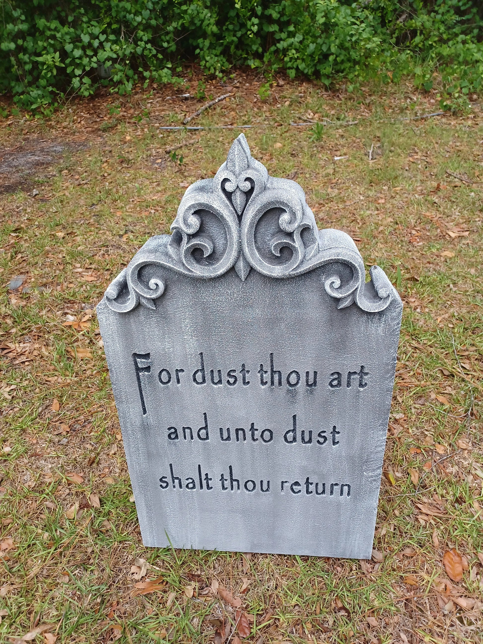 LARGE For Dust Thou Art 2 Versions Available Authentic Handmade Halloween Tombstone Prop Gravestone Halloween Decor Yard Art FREE SHIPPING - Halloween Trickery
