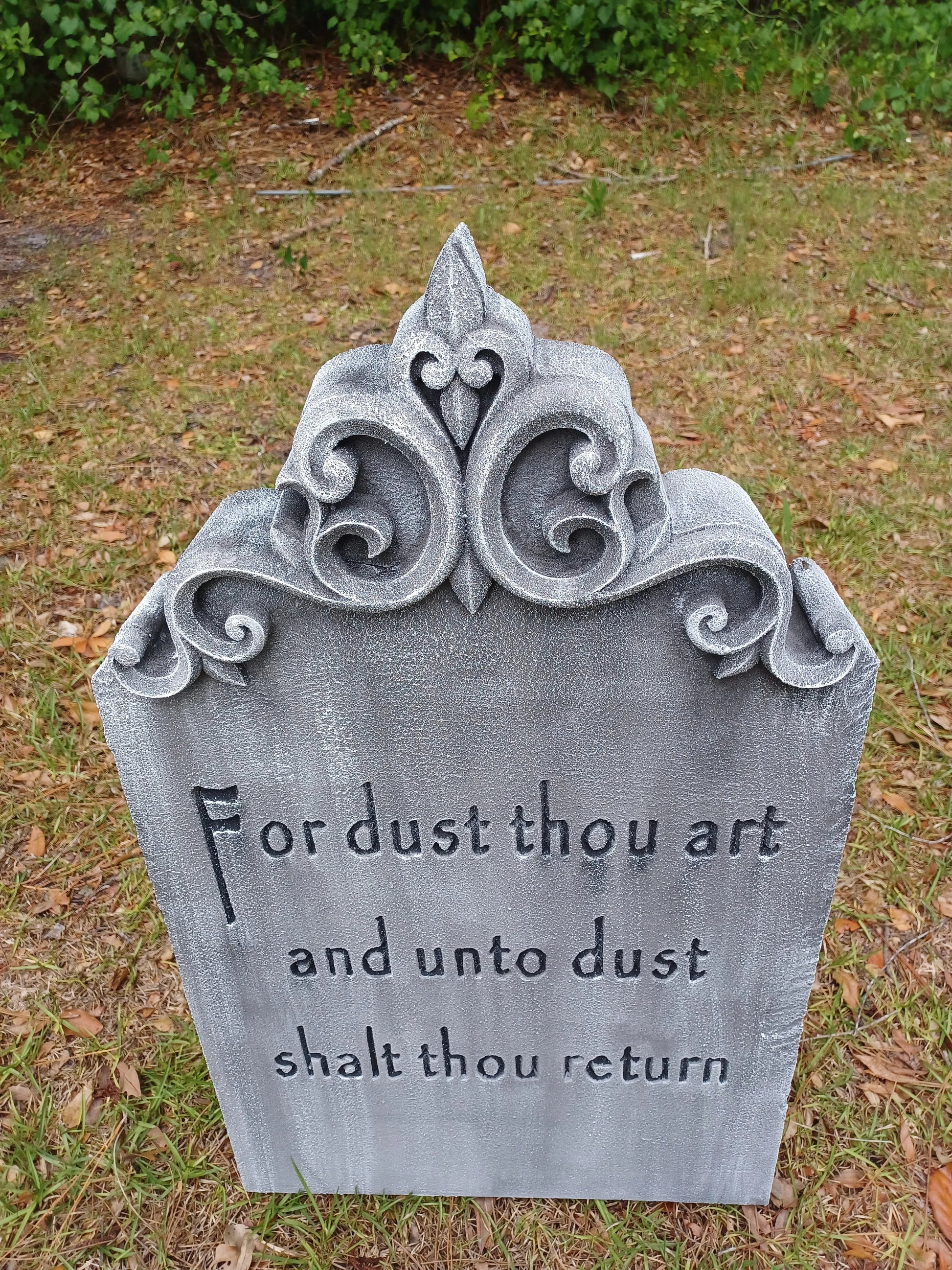LARGE For Dust Thou Art 2 Versions Available Authentic Handmade Halloween Tombstone Prop Gravestone Halloween Decor Yard Art FREE SHIPPING - Halloween Trickery