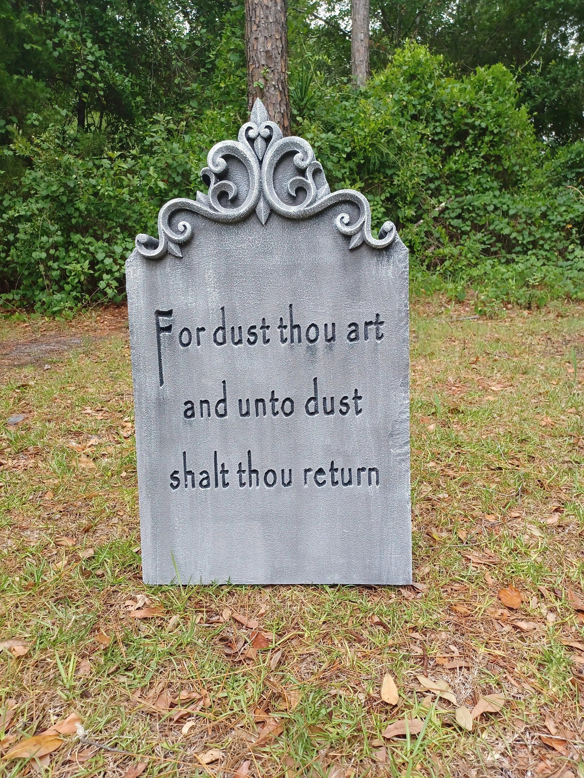 LARGE For Dust Thou Art 2 Versions Available Authentic Handmade Halloween Tombstone Prop Gravestone Halloween Decor Yard Art FREE SHIPPING - Halloween Trickery
