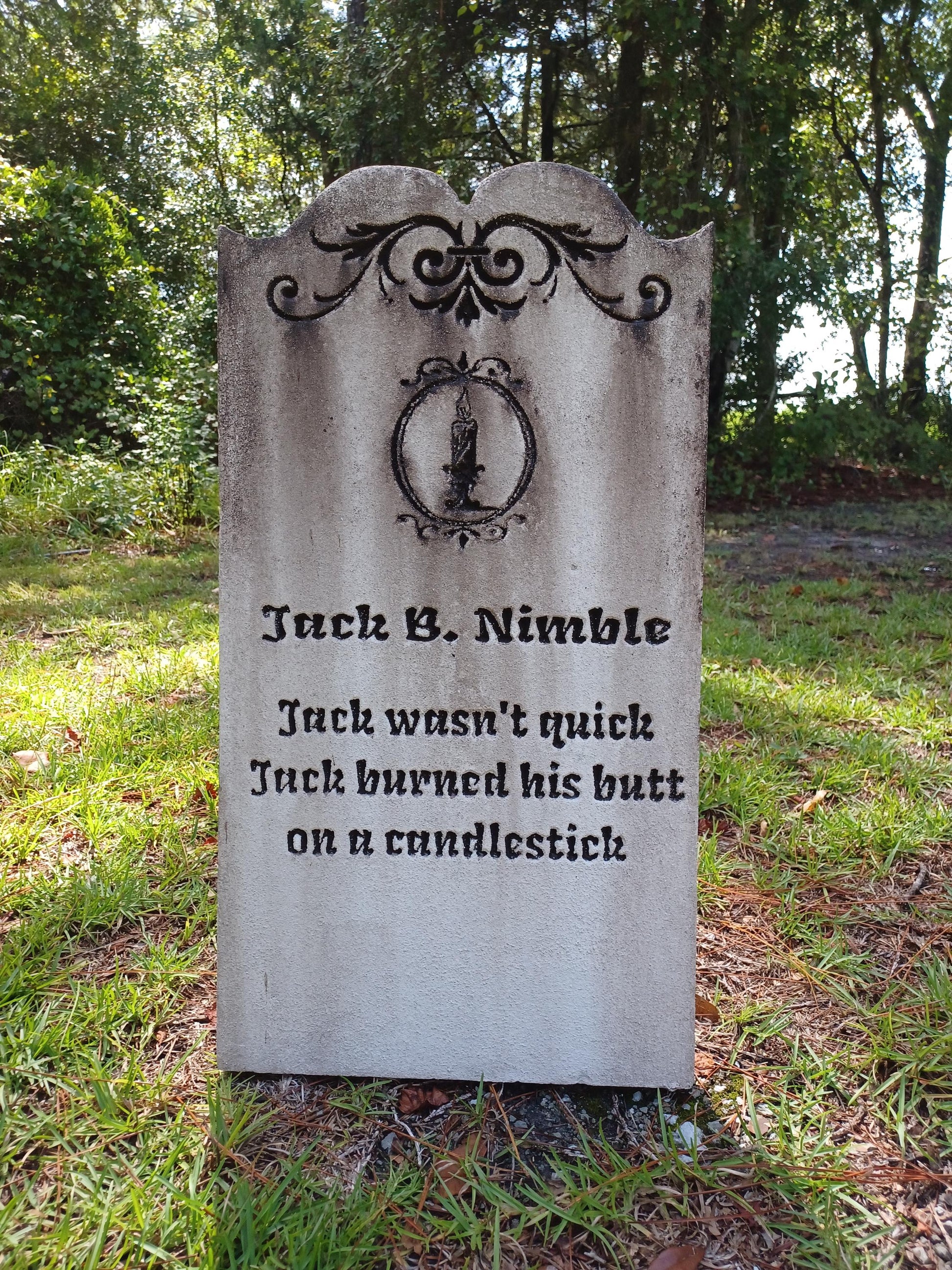 Jack B. Nimble Tombstone Halloween Tombstone Halloween Prop Halloween Outdoor Decor Cemetery Tombstone Halloween Outdoor Decor - Halloween Trickery