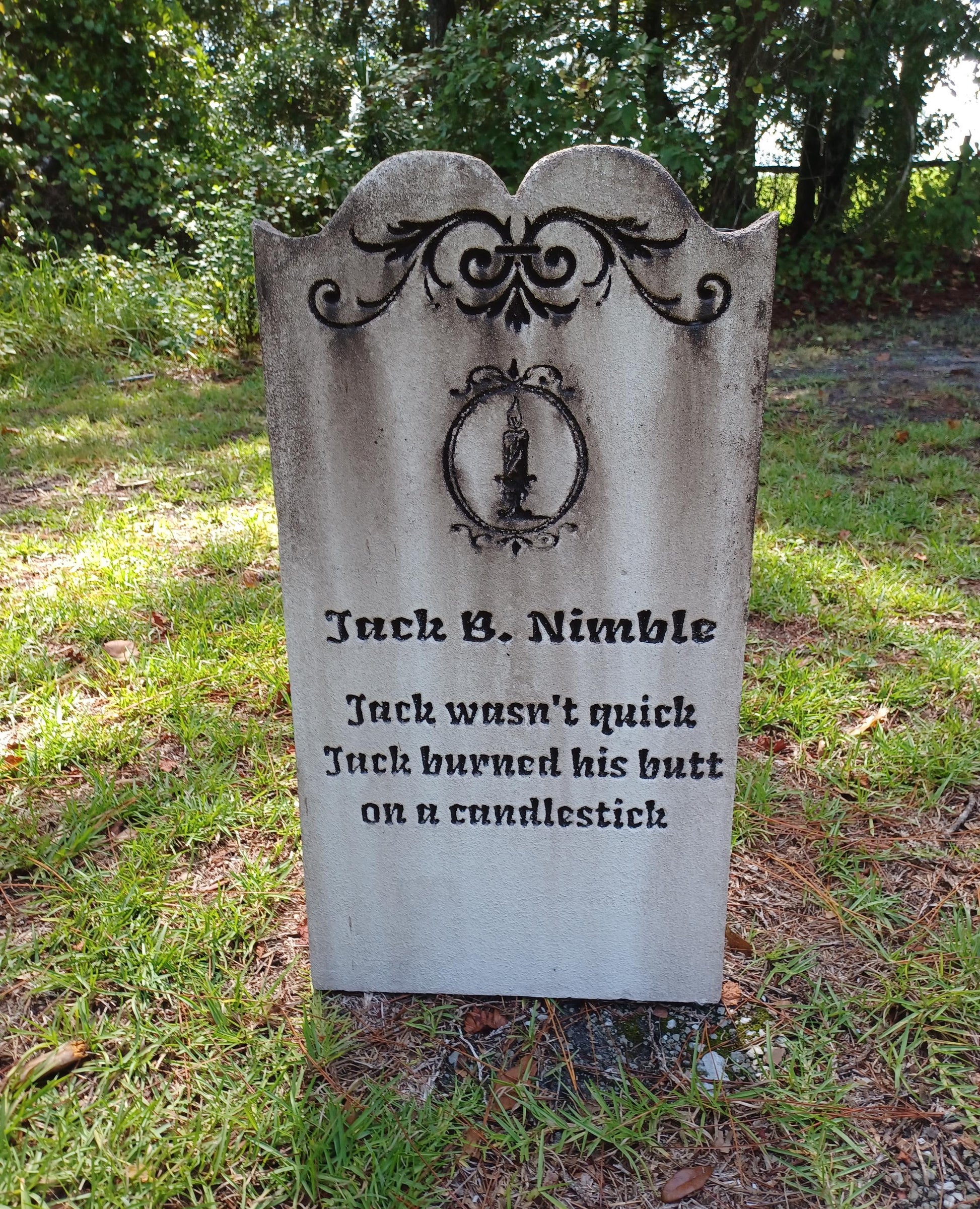 Jack B. Nimble Tombstone Halloween Tombstone Halloween Prop Halloween Outdoor Decor Cemetery Tombstone Halloween Outdoor Decor - Halloween Trickery