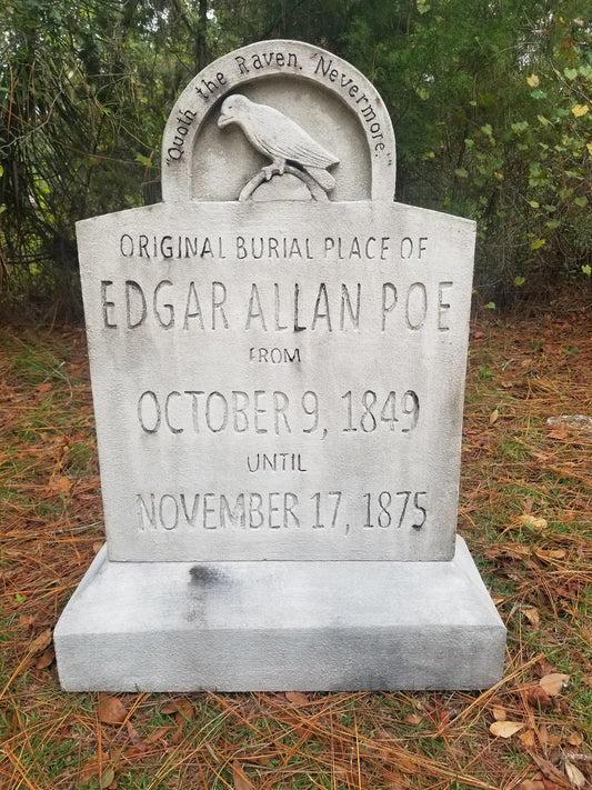 EDGAR ALLAN POE Tombstone - Halloween Trickery