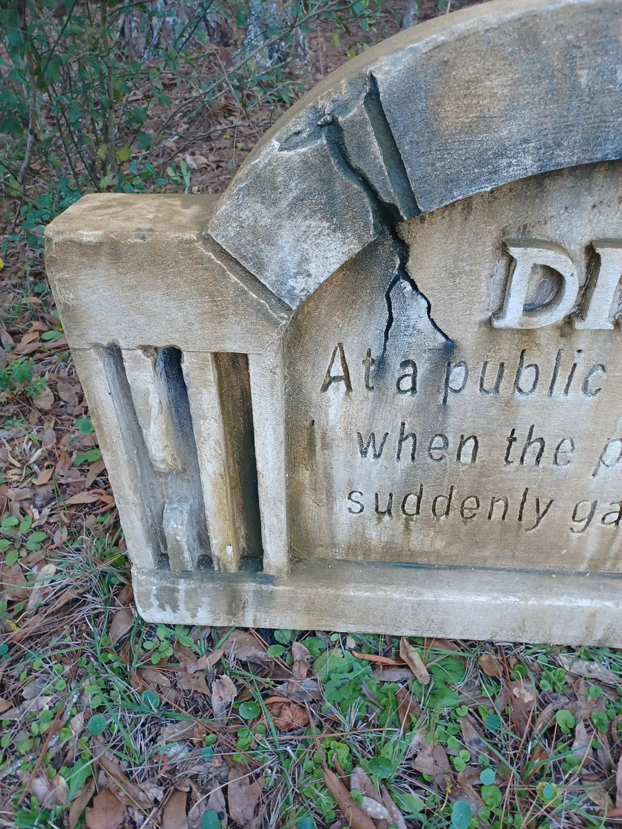 DIED Authentic Handmade Halloween Tombstone Prop Halloween Decor Yard Art - Halloween Trickery