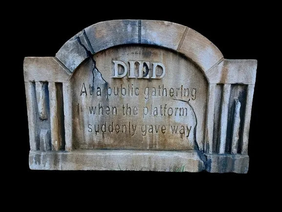 DIED Authentic Handmade Halloween Tombstone Prop Halloween Decor Yard Art - Halloween Trickery