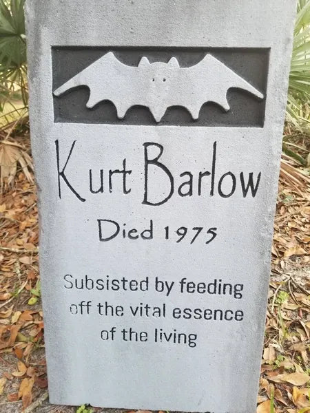 Kurt Barlow (Salem's Lot) Authentic Handmade Halloween Tombstone Prop Halloween Decor Yard Art LARGE Tombstone - Halloween Trickery