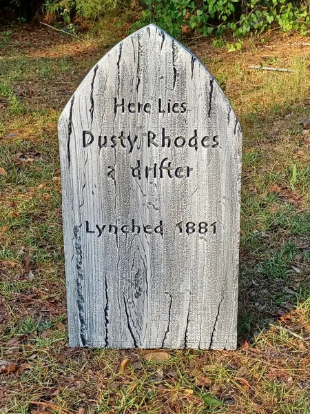 Dusty Rhodes Wooden Authentic Handmade Halloween Tombstone Prop Halloween Decor Yard Art - Halloween Trickery